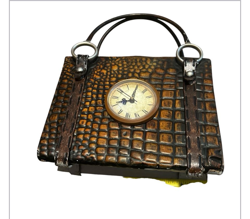 Metal Steampunk Decorative Purse Clock Face Works