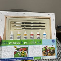 NEW KIds canvas & painting set - $9 each or 2 for $16