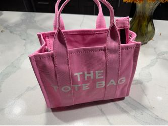 Marc Jacobs “The Tote Bag” pink canvas + Marc Jacobs “The Wallet” pink leather