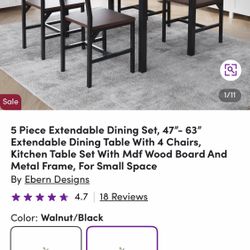 New Extendable Dining Table $100 OBO