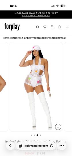 Forplay 4-Piece Women's Sexy Painter Costume
