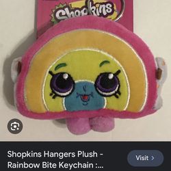 Rainbow Bite Shopkins Plush Keychain