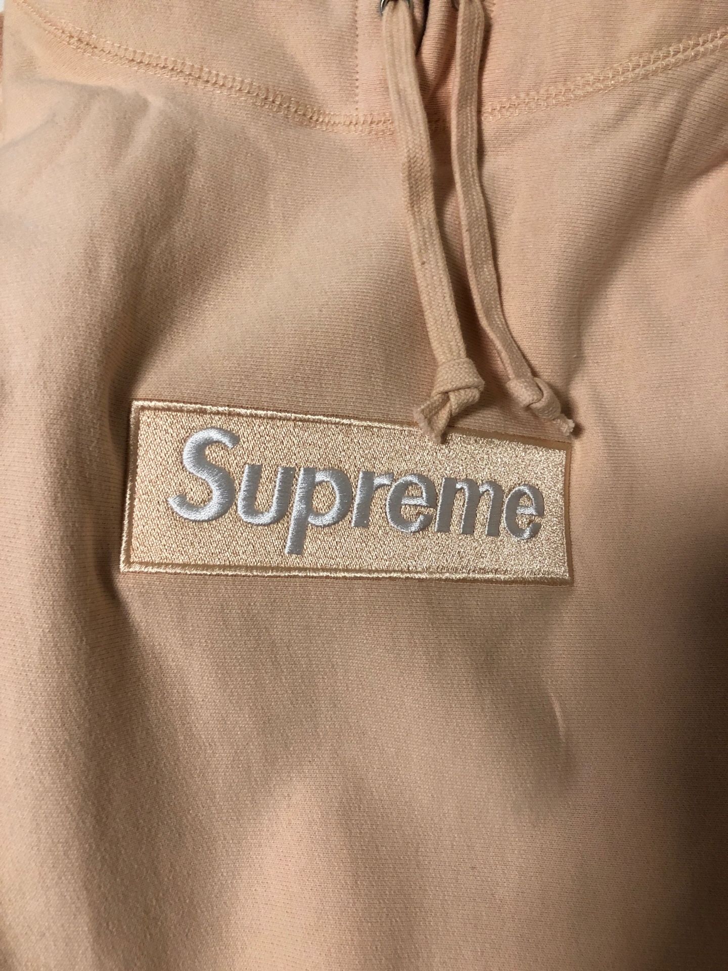 Supreme Box Logo hoodie size medium peach