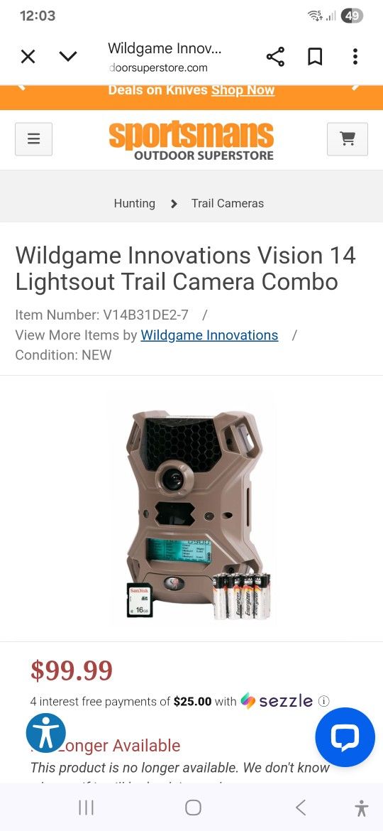 Vision 14 Light Scout Trail Camera