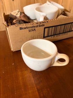 White Ceramic Coffee Cups Set 6