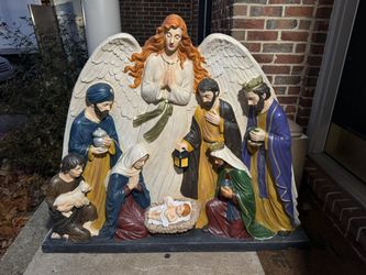 Large Christmas Resin Nativity Scene 