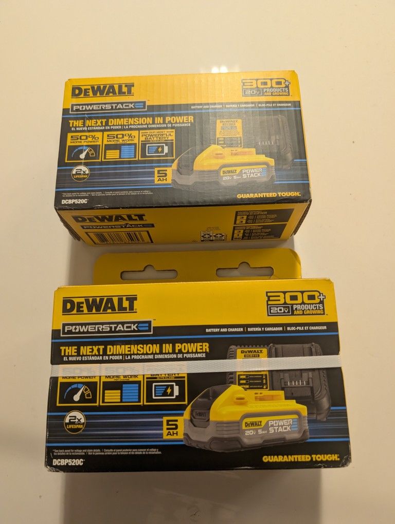 DEWALT XR POWERSTACK 20 -Volt 1 -Pack Lithium-ion ( 5 Ah Battery and Charger )
