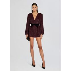 Retrofête Lilai Sequin Burgundy Dress (NWT)