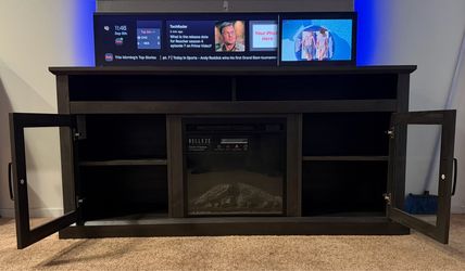 TV Stand with 18" Electric Fireplace