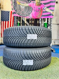 ✅ 2 USED TIRES 235/65R17 MICHELIN AGILIS CROSSCLIMATE ALL SEASON 235 65 17
