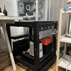 Startech 12U Open Frame Rack + APC Back-UPS 1000 + CyberPower CPS1215RM