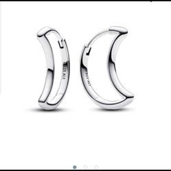 Pandora Moon Hoop Earrings Item #: (contact info removed)6