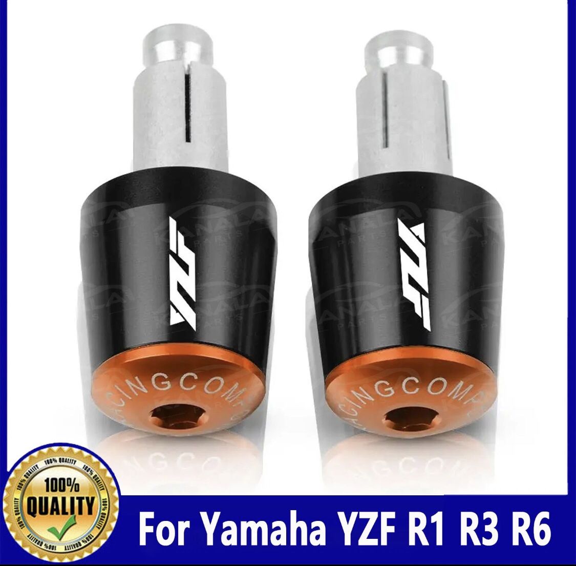 New For Yamaha YZF R1 R3 R6 CNC Motorcycle Grips Ends Handle Bar Cap End Plugs