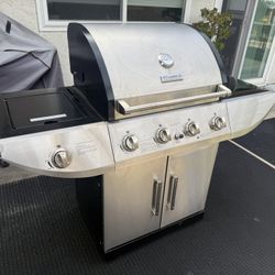 🔥 4-Burner Kenmore Gas Grill – Fully Assembled + Side Burner + New 🔥 Plus New Grease Pan!