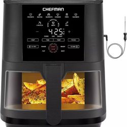 CHEFMAN 5-Quart Digital Air Fryer with Temperature Probe, 8 Customizable Cooking