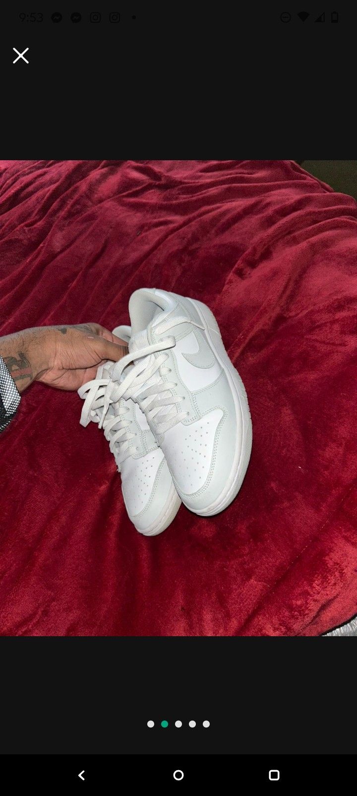 White & Gray Nike Dunks