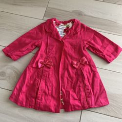 Polkatots baby girl hot pink fancy coat sz. 12 months