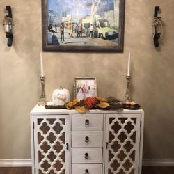 Credenza - White Furniture With Drawers  