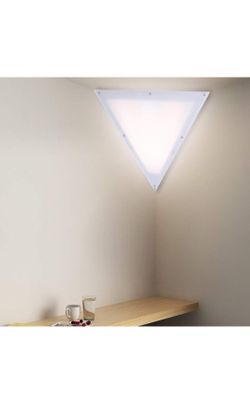Ceiling Light, Triangle Corner Light with Plug in Cord, Wall Sconce
