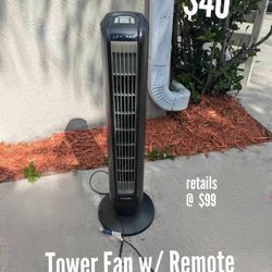 Tower Fan W/ Remote