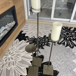 Candle holder-set of 3 - metal