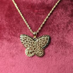 10k Gold Roop Chain & Pendant