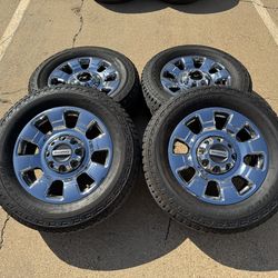 20” ford f250 chrome wheels tires