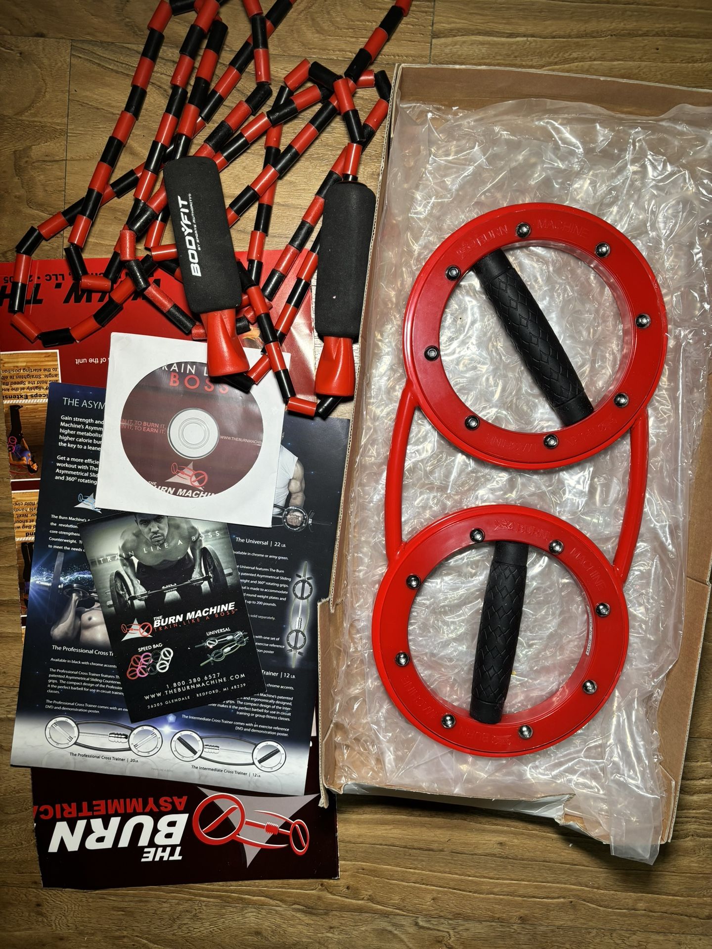The Burn Machine ~Speed Bag Red 4lb Spinning Rotator Exercise Equipment Speedbag