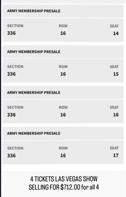 SUNDAY LAS VEGAS BTS TICKETS SELLING FOR FACE VALUE