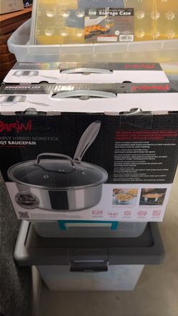 PARINI NEW 2QT NONSTICK SAUCE PAN WITH TEMPERED LID