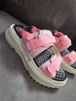 Converse Run Star Utility CX Platform Sandal Pink White Jellyfish A15095 Women 8
