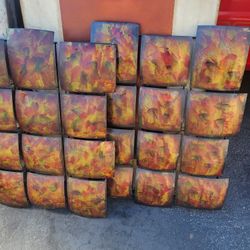 Cast Iron Wall Art 2 PC. 1ft 11in wide x 2ft 5in