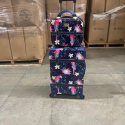 Carry On 20” + Cosmetic Bag 13” - 2pcs Set Luggage Sale - Different Patterns 