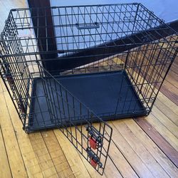 KONG Ultra-Strong & Durable Double Door Steel Wire Dog Crate w/ Divider Panel - Small 30”L x 19”W x 21”H