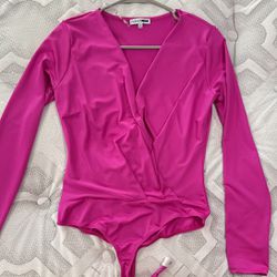 Fuschia Pink Longsleeve Bodysuit