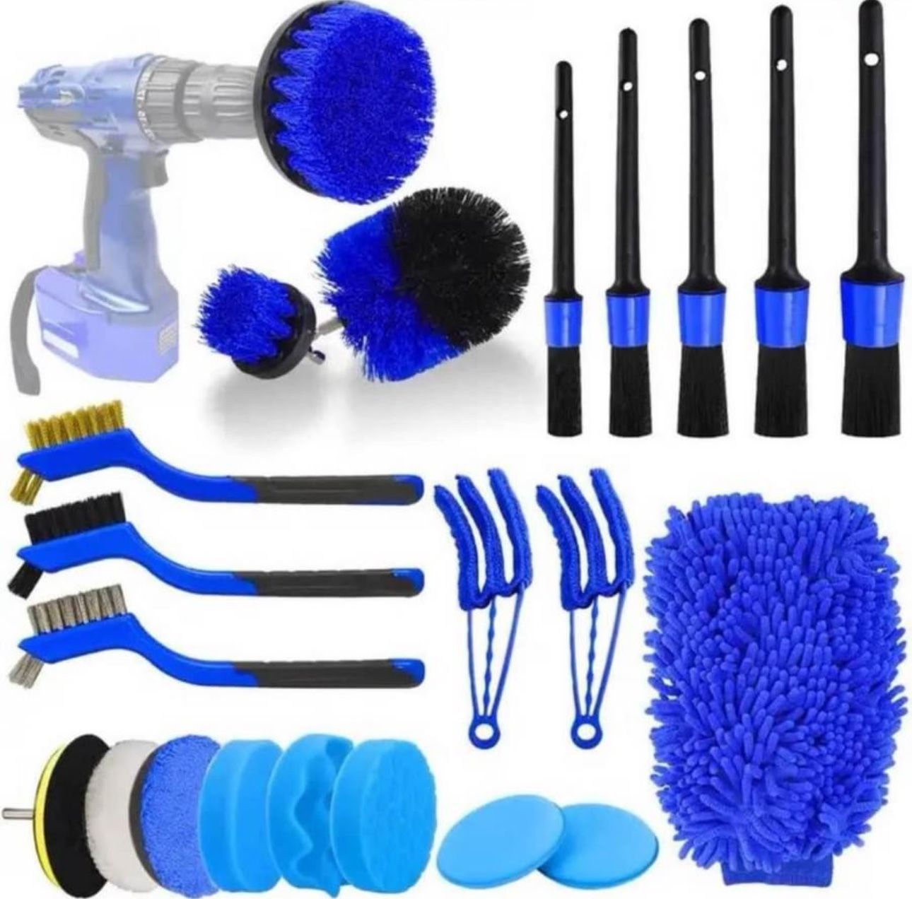 22 Piezas De Cepillos Para Taladro