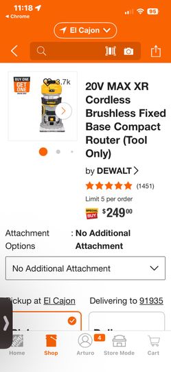 Dewalt XR Cordless Router