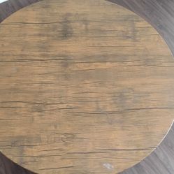 Metal & Wood Round Coffee Table