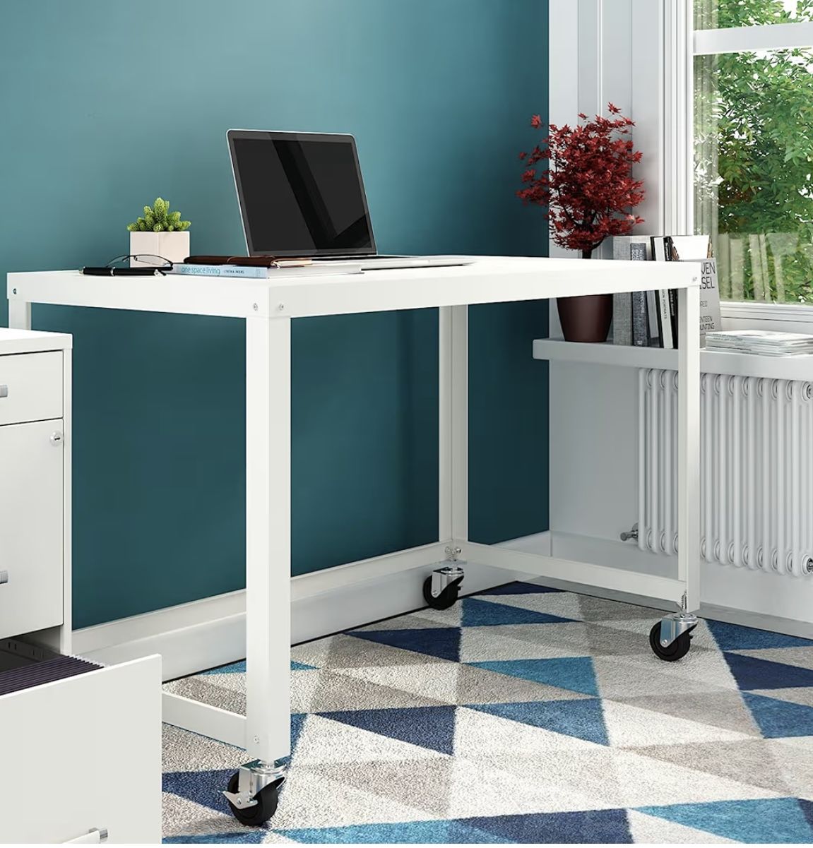 White Rolling Desk