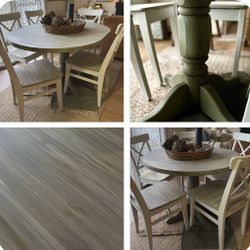 Mid Century Refurbished DINING TABLE, Leaf Insert & 6 CHAIRS- Delivery Available! 