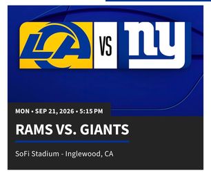 LA Rams vs NY Giants NFL  4 Tickets