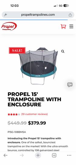 Propel 15’ Trampoline combo set