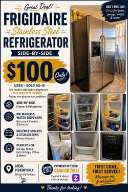 Frigidaire Stainless Steel Side-by-Side Refrigerator