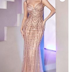LaDivine Evening Gown  Prom Dress Wedding Guest Dress- rose Gold 