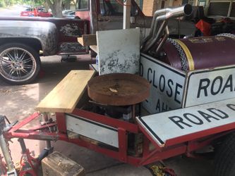 Hot rod theme bbq trailer/ disco : propane etc