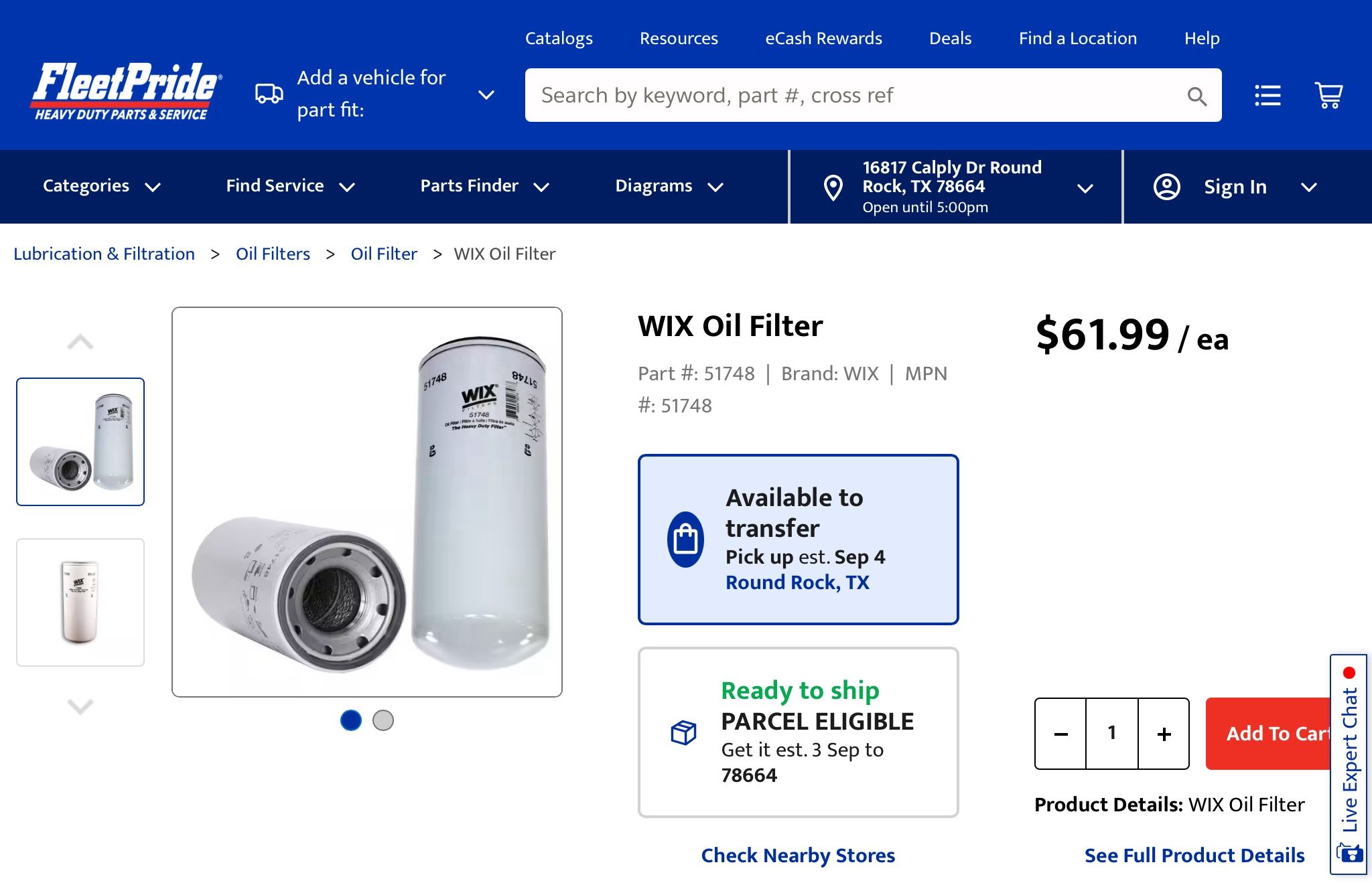 Brand New Never Used - Oil Filter Wix 51748