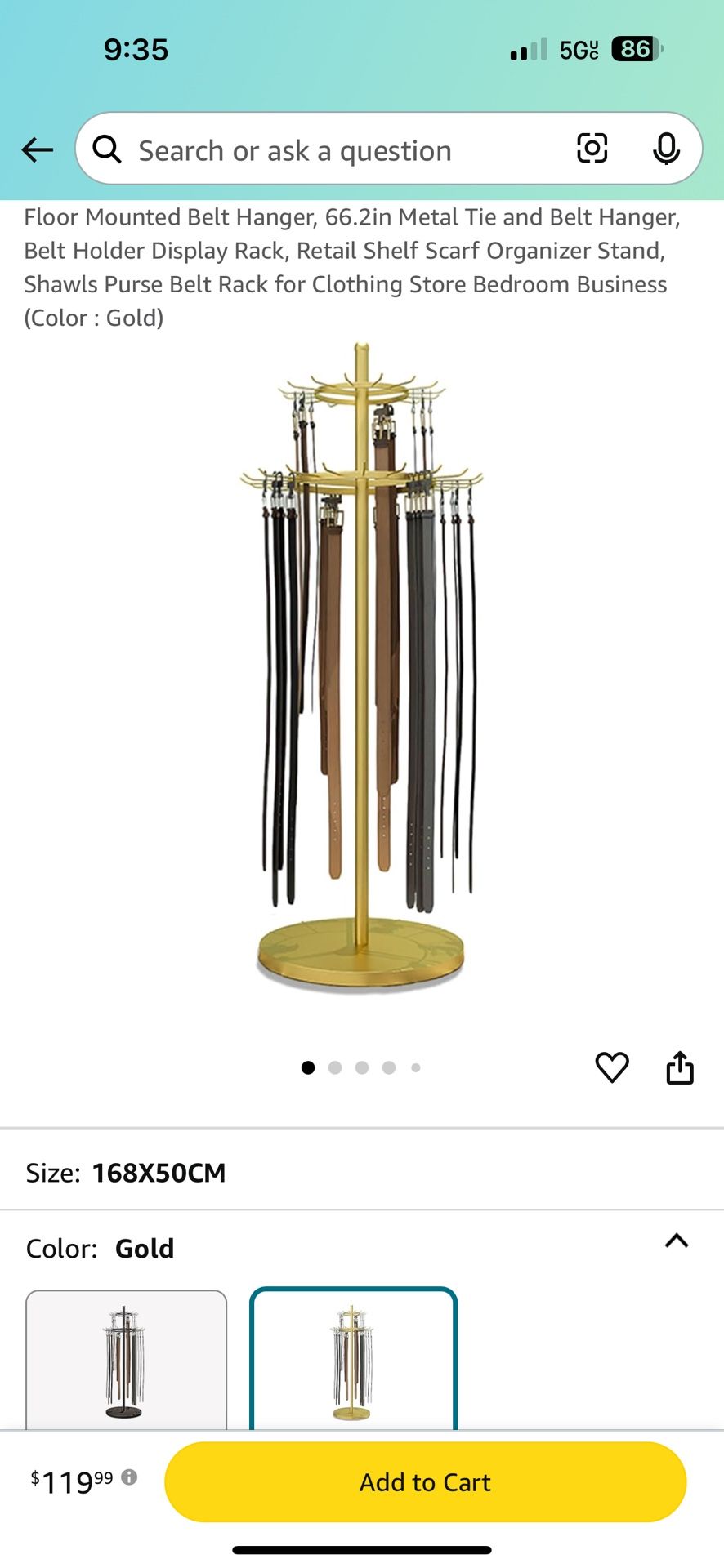 Standing Floor Belt Or Tie Hanger