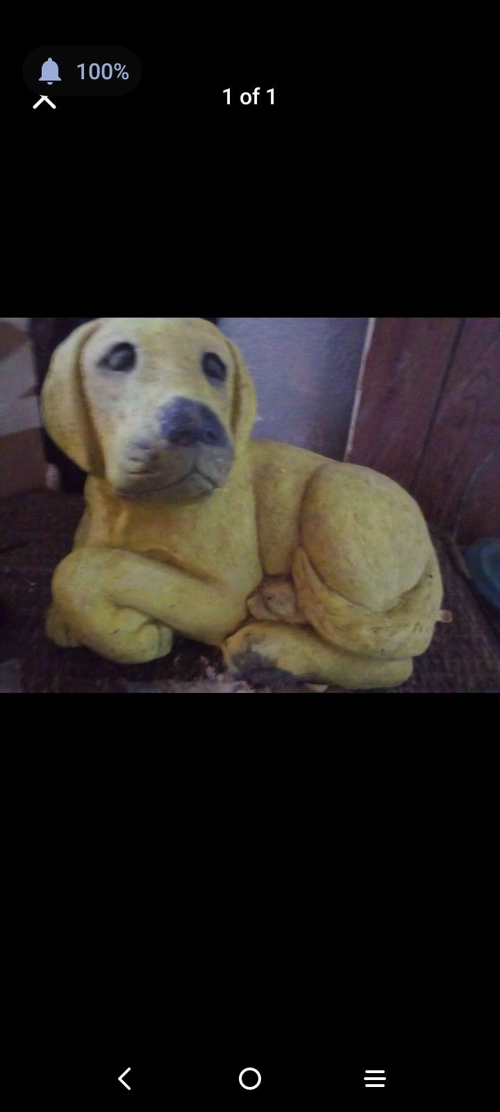 Concrete Hand-painted Puppy