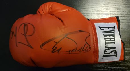 Canelo Alvarez And Miguel Cotto Autographed Glove!