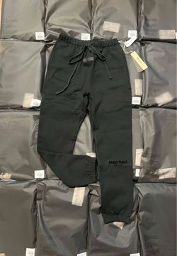 Black Stretch limo cuffed essentials sweats